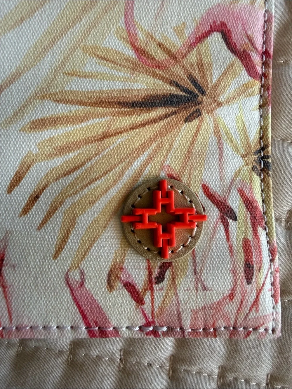 India Hicks Siesta Canvas Clutch Wristlet Zip Pouch Island Print Travel Bag